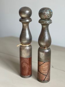 Quilles métallisées