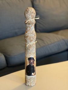 Quille chien élégant