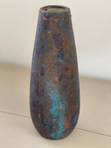 Bleu, turquoise et cuivre