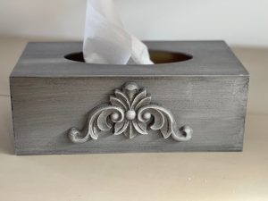 Boîte mouchoirs grise