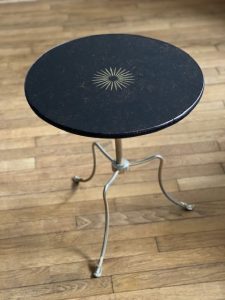 Guéridon noir & bronze