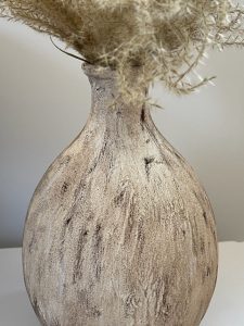 Vase patiné beige