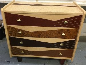 Commode 4 tiroirs camaïeu de brun