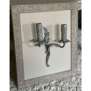 Cadre gris & candélabre