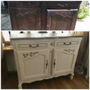 Buffet blanc et gris