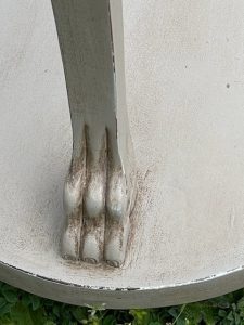 Piètement lin patiné brun