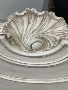 Tête de lit patinée blanc lin