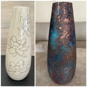 Vase effet matière