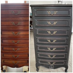 Semainier noir style Shabby