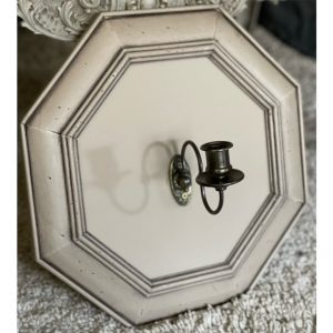 Cadre bougeoir patiné gris