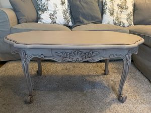 Table basse Shabby chic patinée lin