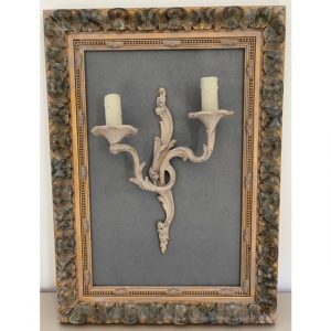 Cadre candélabre patiné