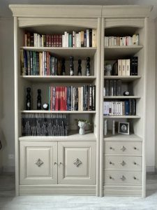 Bibliothèque couleur lin