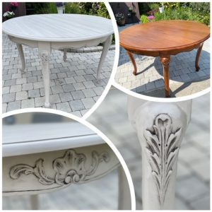 Table merisier patinée