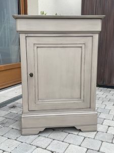 Confiturier merisier patiné lin